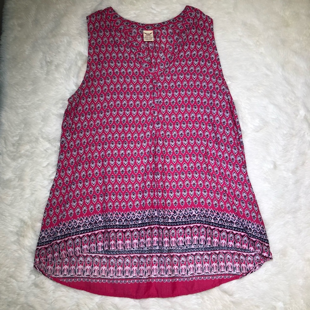 Pink Printed Top